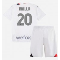 Fotbalové Dres AC Milan Pierre Kalulu #20 Dětské Venkovní 2023-24 Krátký Rukáv (+ trenýrky)